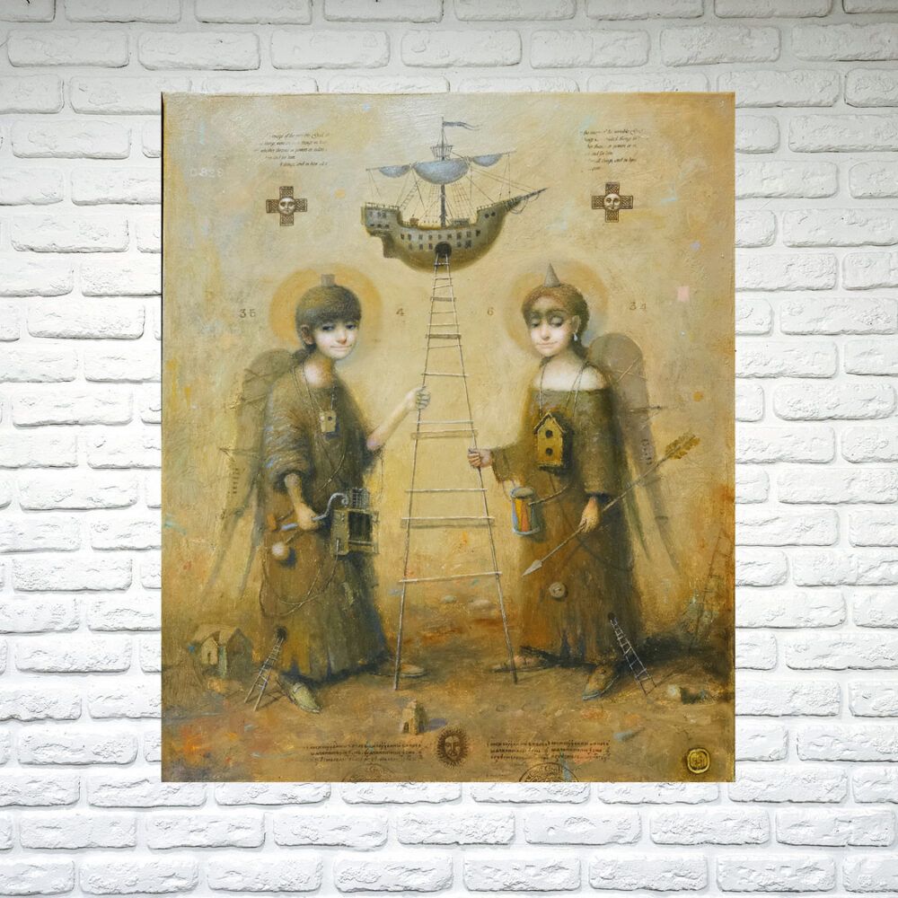 сюрреалізм, відомий художник, сфумато, фантастична картина, фентезі картина, картина з янголами, янгол картина, містична картина, філософська картина, картина на подарунок керівнику