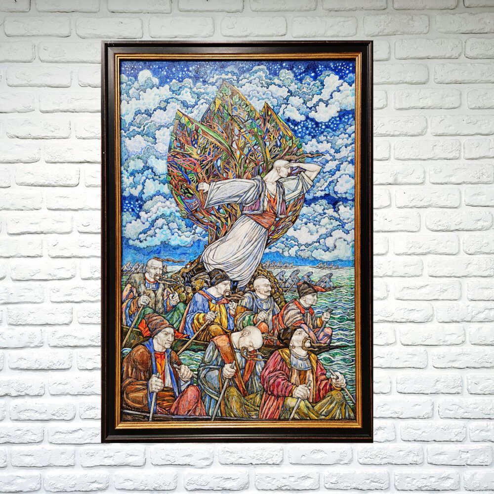 картина на подарунок, козаки картина, жанрова картина з козаками, картина з віною, війна картина,українська батальна сцена, батальна картина, український фольклор