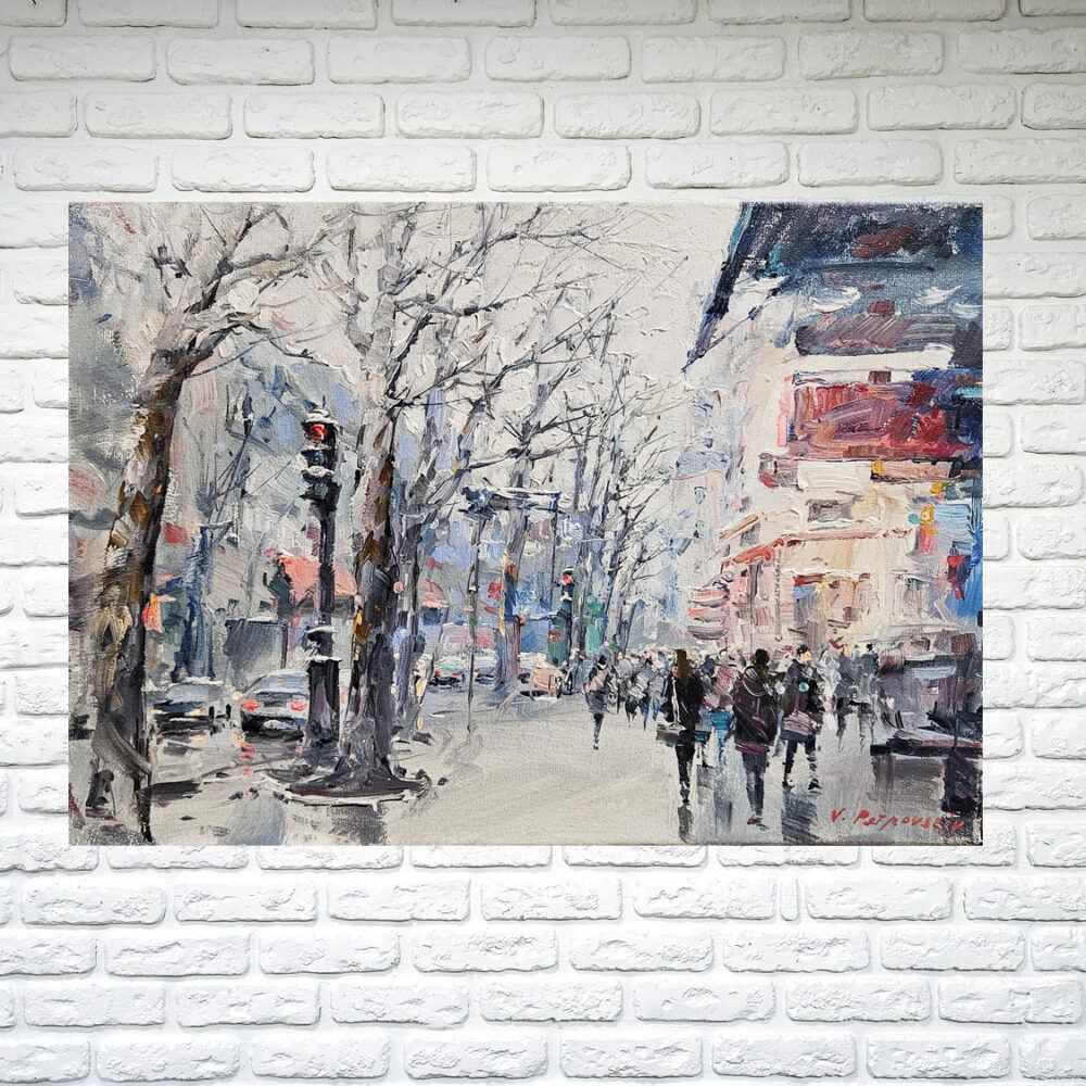 міський пейзаж картина, петровський картини купити, місто картина, париж картина, імпресіонізм картина, картини з Парижем