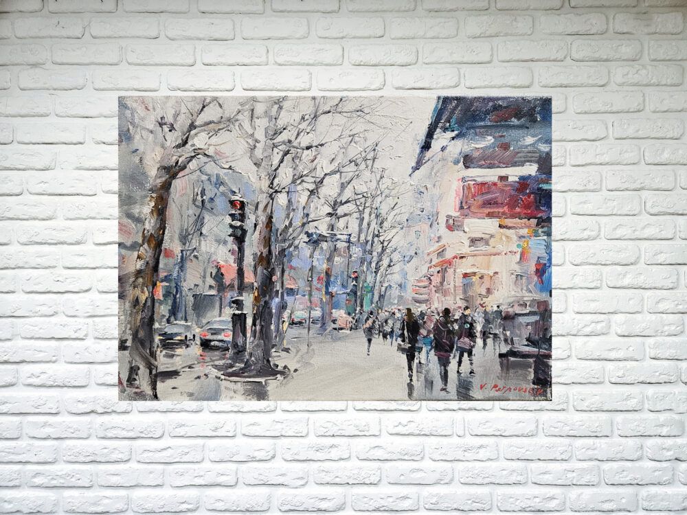 міський пейзаж картина, петровський картини купити, місто картина, париж картина, імпресіонізм картина, картини з Парижем