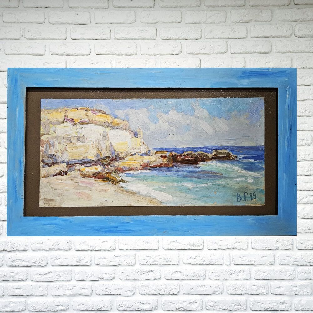 морський пейзаж, море імпресіонізм, морський берег картина купити