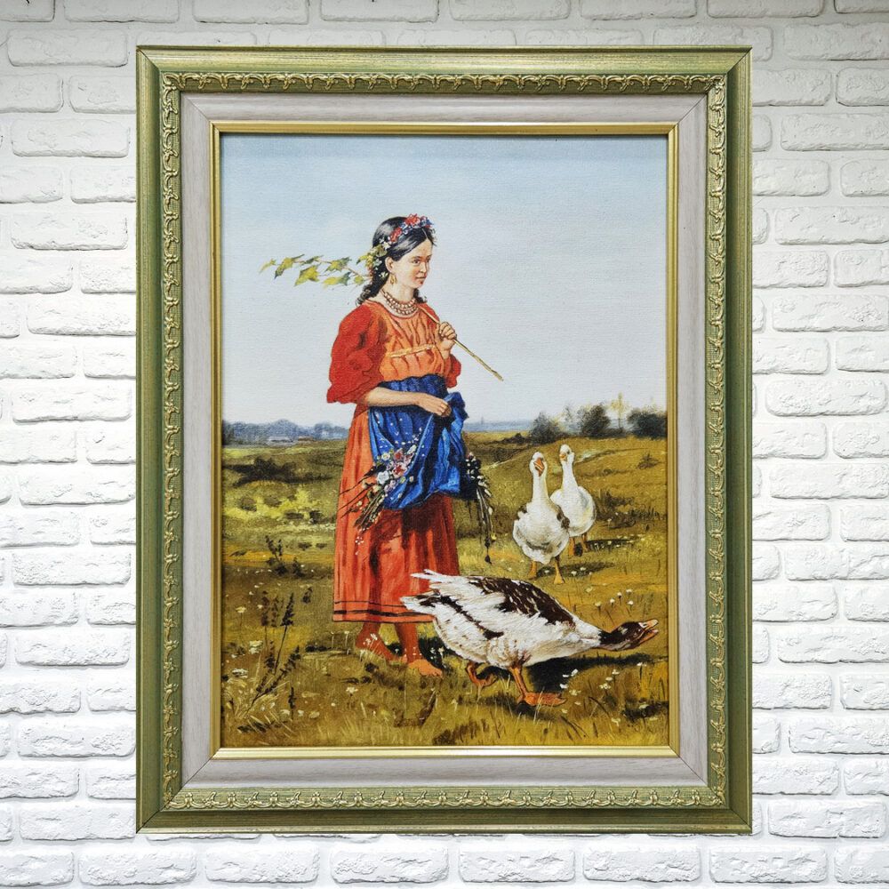 українка картина, українська жінка картина, українська дівчина картина, купити картину в українському стилі, український фольклор, український пейзаж, український сюжет картина на подарунок іноземцю