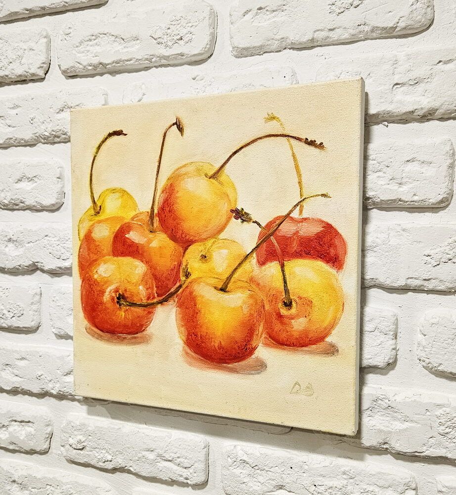 черешня картини купити Київ, вишня картина, натюромрт на кухню купити Україна