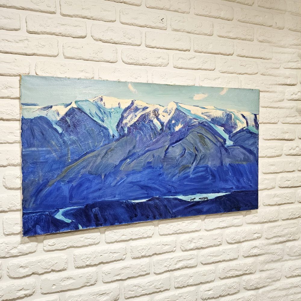 пейзаж з горами, картина з горами, гори картина купити Київ, велика картина з горами, панорамна картина з горами