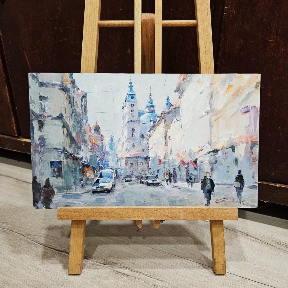 львів картина купити Київ, вулички Львова картини купити Україна, міський пейзаж картина, міста України картини купити, імпрессіонизм картини купити