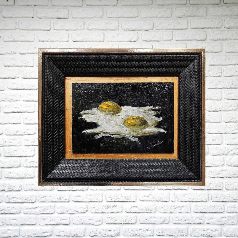 мініатюра на кухню,яєшня картина, мініатюра у рамі, натюрморт у рамі, маленький натюрморт купити Київ