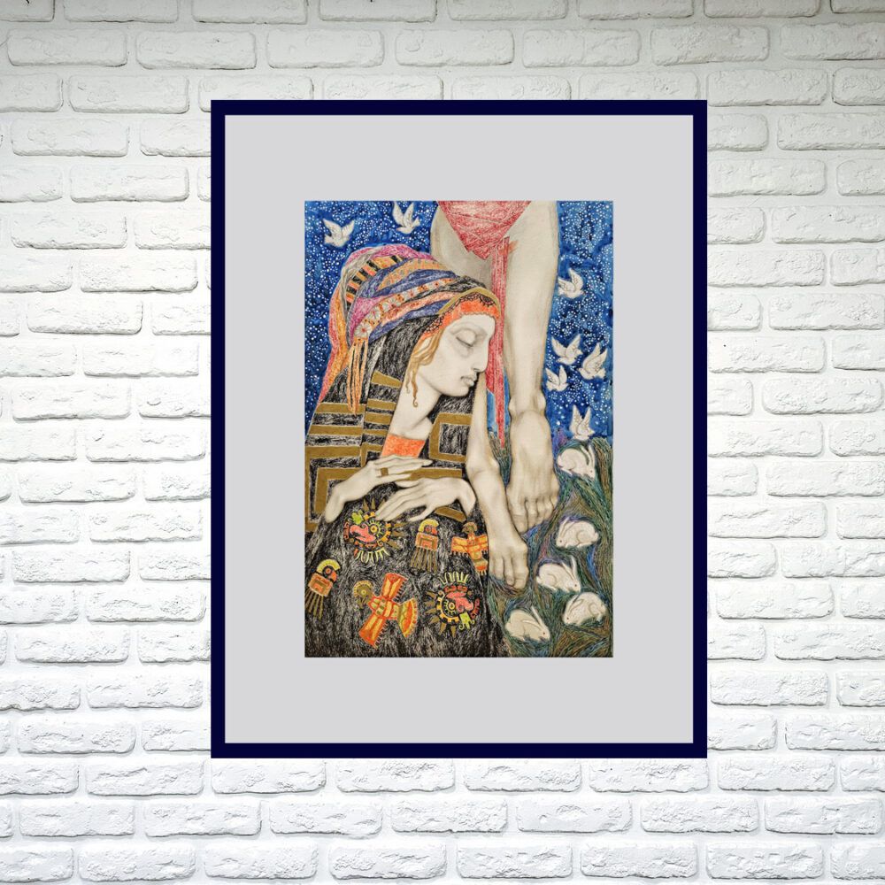 графіка купити Київ, жанрова графіка картина купити Київ, великі графічні картини купити на подарунок графіку, фантастика графіка, сюрреалізм графіка, сюрреалістична графіка. мати картина, жінка графіка