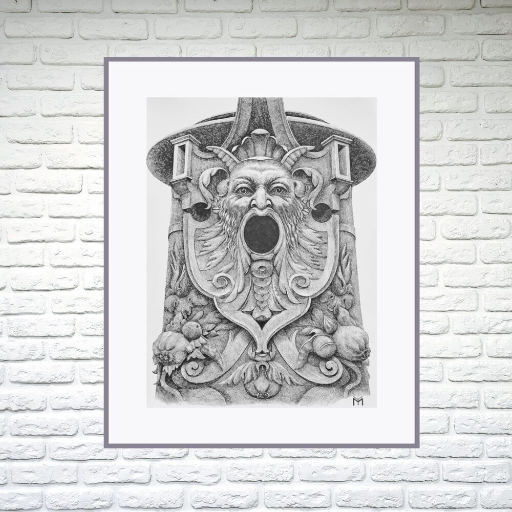 антична графіка картина купити Київ, віп подарунок керівнику, велика графіка купити картину Україна