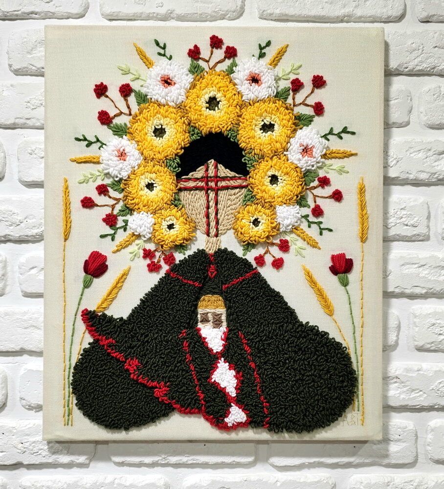 Берегиня роду картина купити Київ, купити картини на подарунок керівнику, подарунок подрузі, картина оберіг, українська берегиня, вишита берегиня дому