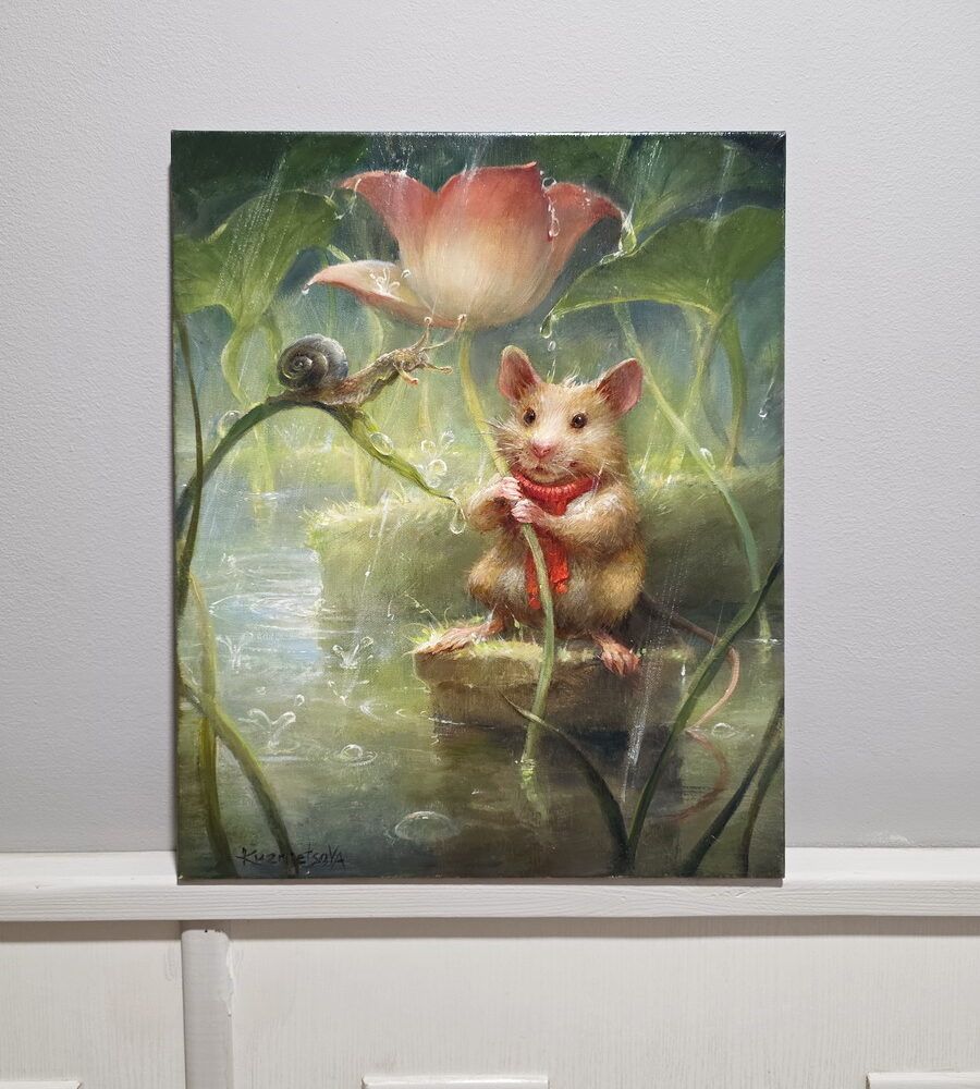 картина казка, картина удитячу, казковий сюжет картина, фентезі картина, картина з мишою, картина для душі, добра картина на подарунок
