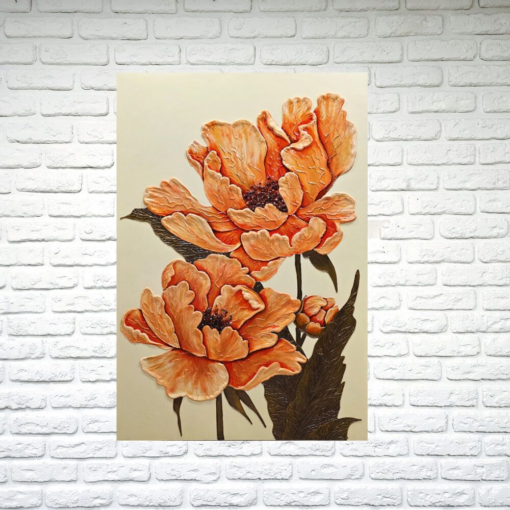 велика картина з квітами, єпоксидна картина купити Київ, картина для лоджії для вани, дуже велика картини квіти, картина 150х100см, сучасна картина, модерн квіти