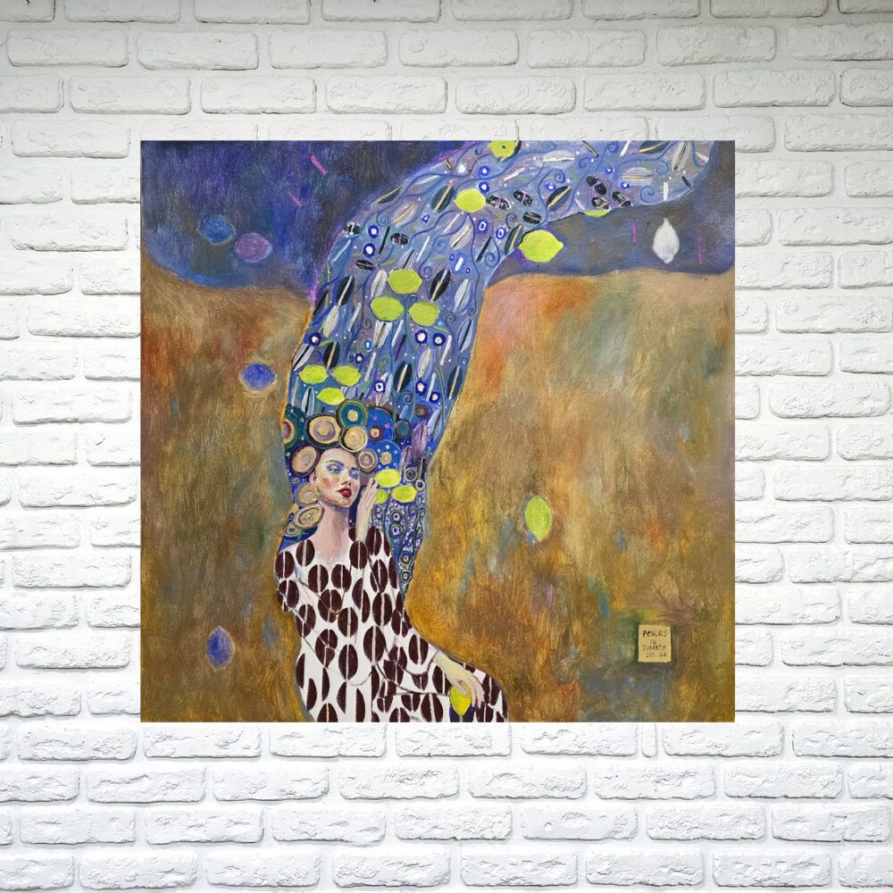 Климт картини, Клімт картини, жарнова картина купити на подарунок керівнику, місце сили картина, картина з дівчиною жінкою мдрен сучасна картина інтер'єрна картина