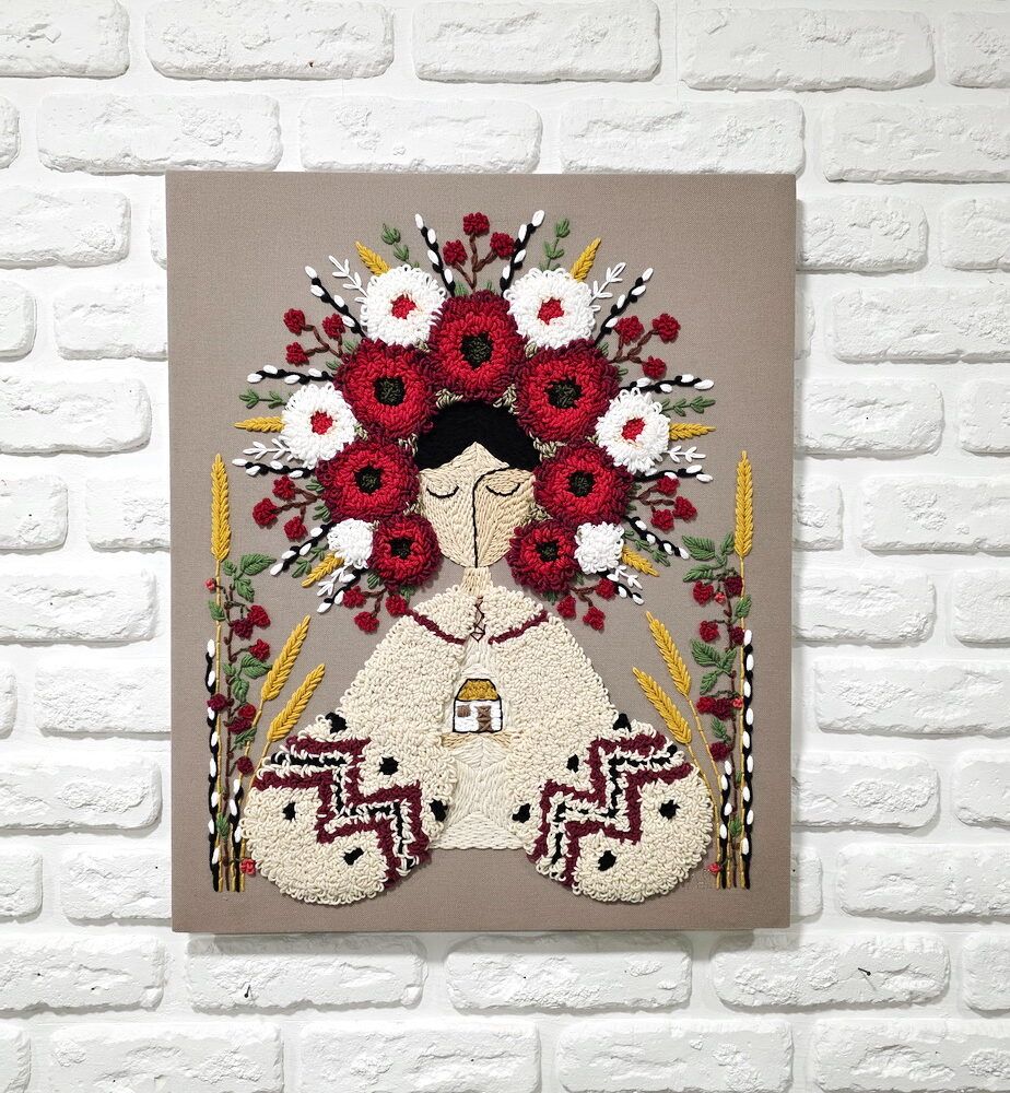 картина оберіг купити Київ, український фольклор, українська вишивка купити берегиня картина купити Україна, оберіг для дому, подарунок інозецю, подарукнок керівнику