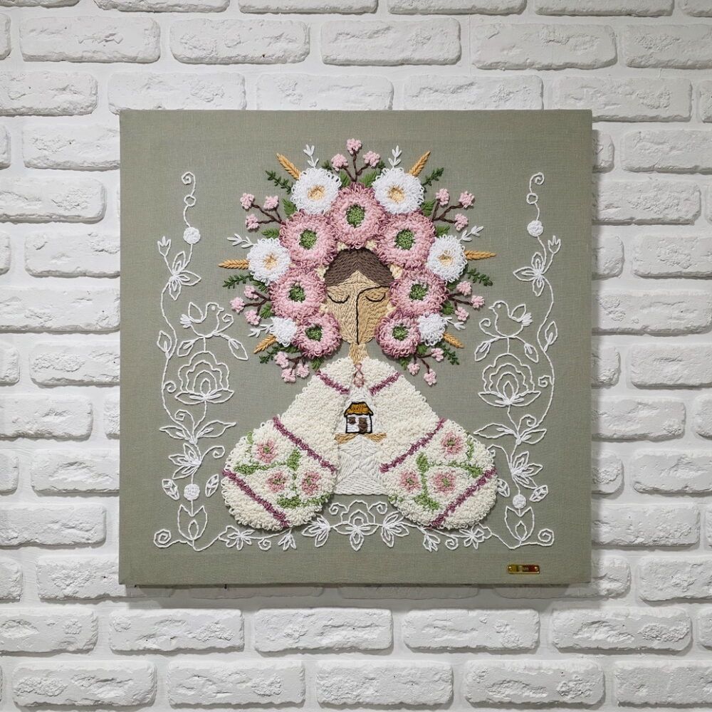 картина оберіг купити Київ, український фольклор, українська вишивка купити берегиня картина купити Україна, оберіг для дому, подарунок інозецю, подарукнок керівнику