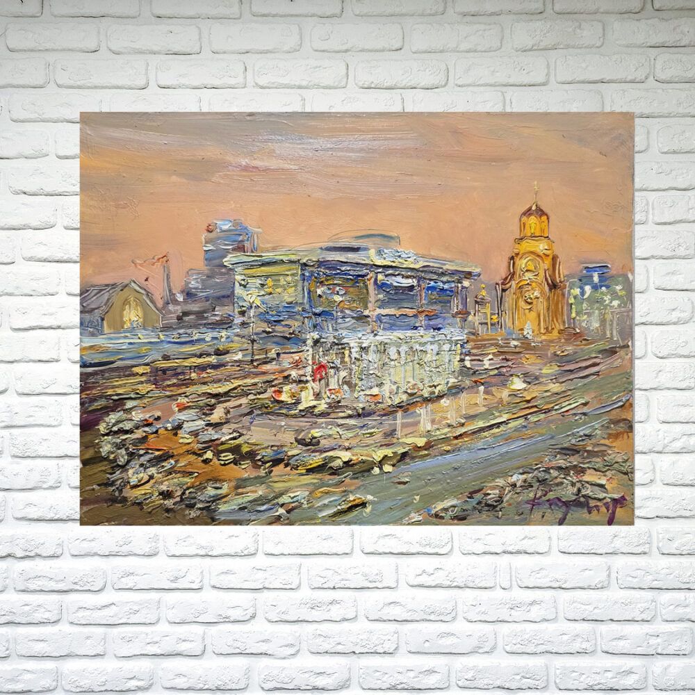 види Київа купити карти ну на подарунок, купити види Києва картини, Київ картина купити Київ, Київські пейзажі картини купити Україна, Андріївський узвіз картина, Поділ картина, Андріївська церква картина на подарунок іноземцю, Київ вокзал картина, київський вокзал картина, залізничний вокзал види картини