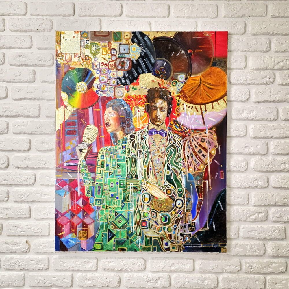 жанрова картина, картина з парою, купити велику картину абстракцію, абстрактна пара купити купити Україна