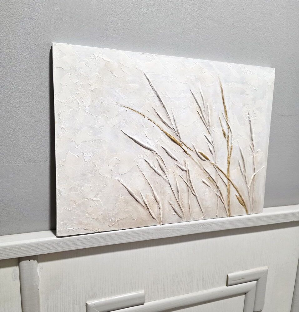 біла абстракція куртина Київ, оливки картина абстракція, маленька абстракція, купити абстракції Україна, світла абстракція, біла абстракція, трава картина, трава абстракція, ніжна абстракція маленька